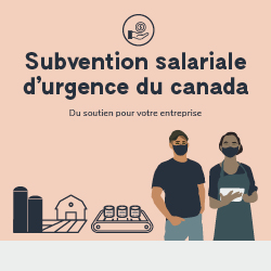 Subvention salariale d'urgence du Canada. Du soutien pour votre entreprise.