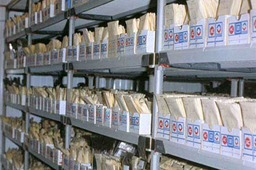 Une des chambres froides des installations de stockage des semences de RPC.