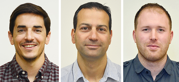 Headshot photos of three scientists who worked on this research – Dr. Chris Garnham, Dr. Mark Sumarah, Dr. Justin Renaud